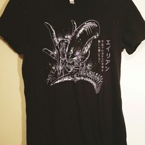 80s Grunge Aliens Xenomorph Japanese t shirt